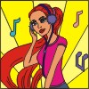 1 MP3 Music Girl – colouring